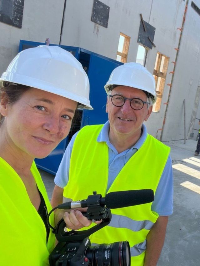Aude Géva tournage