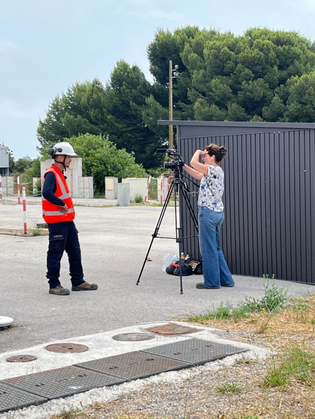 Aude Géva tournage