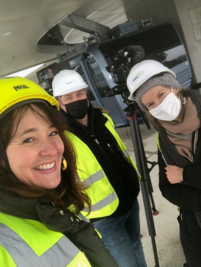 Aude Géva tournage