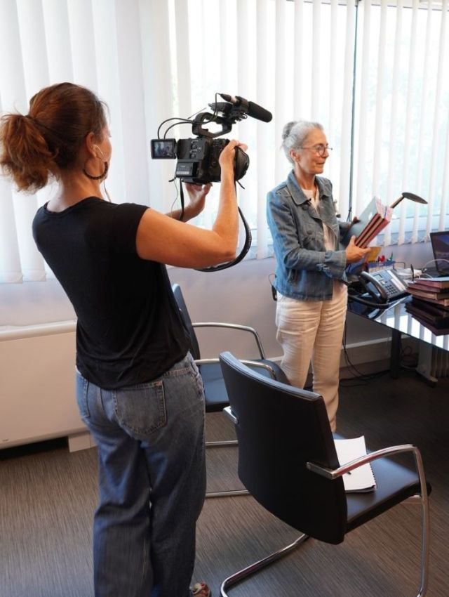 Aude Géva tournage