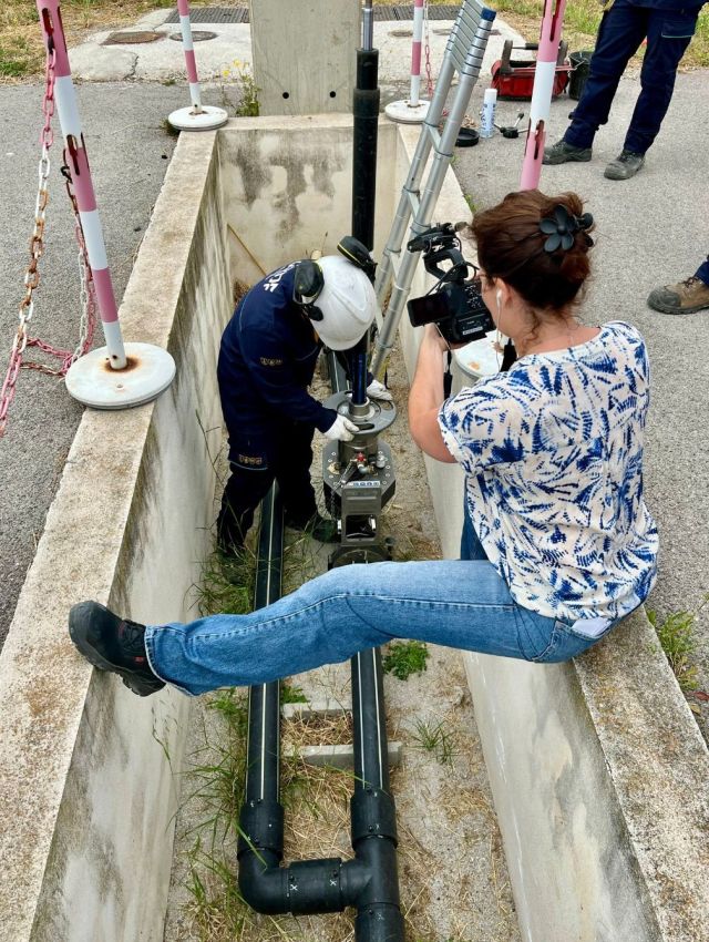 Aude Géva tournage
